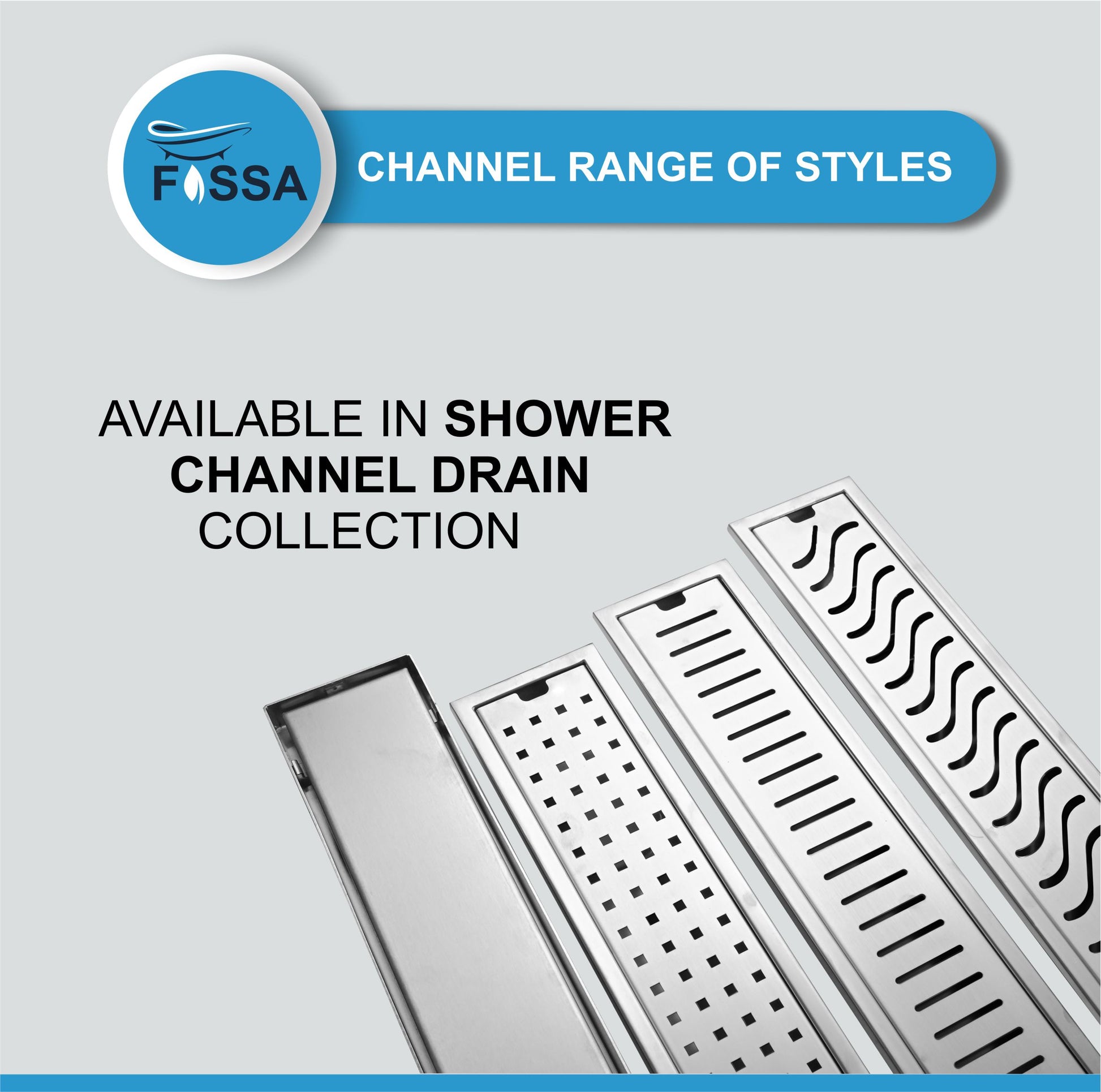 Fossa 36"x 4" Shower Wave Brushed Drain Side Hole Rectangular Floor Drain with Accessories Wave Hole Pattern Cover Grate Removable 304 Stainless Steel (36 inch) Fossa Home