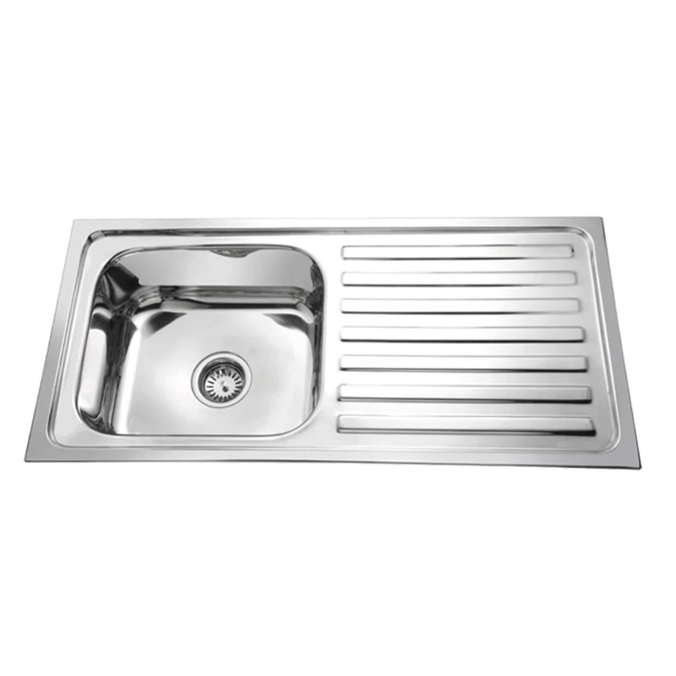 Buy Now Heavy Machine Made Stainless Steel Drain Board Kitchen Sink. Fossa Home