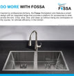 Fossa 42"x20"x10" Inch Double Bowl SS-304 Grade Handmade Kitchen Sink Matte Finish Silver Fossa Home