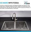 Fossa 45"x20"x10" Double Bowl SS-304 Grade Stainless Steel Handmade Kitchen Sink Matt Finish Silver Fossa Home