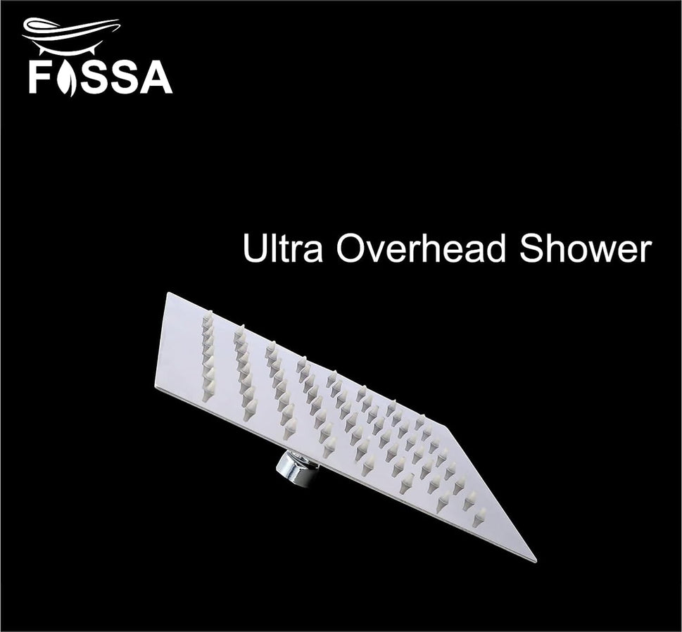 Fossa 4X4 Inch Rain Shower - Fossa Square High Pressure Shower Head Made of 304 Stainless Steel (Chrome Finish) Fossa Home