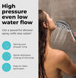 Fossa 5″ High Pressure hand Shower Head 6-setting - High Flow Even with Low Water Pressure - Hand Held Showerhead Set with 59″ Stainless Steel Hose - Fossa Home 