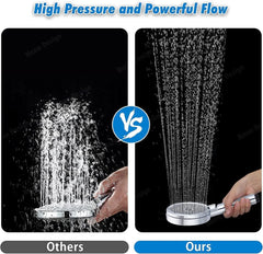 Fossa 5"x 5" Wondra 3-Spray Multifunction Hand Telephonic Shower Chrome Finish Fossa Home