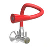 Fossa Brass Sink Cock with Dual Flow Kitchen Faucet with Flexible Swivel Spout (Red) - Fossa Home 