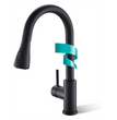 Fossa Extendible Spray Kitchen Tap 360° Swivel Range Sink Mixer Tap Made of Brass Black Single Lever Mixer Tap for Kitchen Sink (BSF-233) Fossa Home