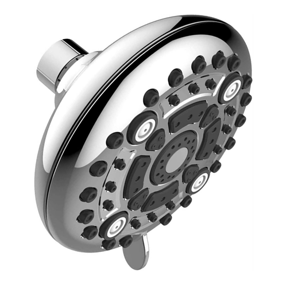 Fossa Fixed Shower Head | High Pressure Showerhead 6 Spray Settings 5 inch Adjustable Shower Head Saturating Massage bubbling saturating & Massage saturating & bubbling Water Saving Spray Fossa Home