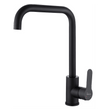 Fossa High Pressure Kitchen Faucet 360° Swivel, Stainless Steel Kitchen Faucet, Kitchen Mixer Tap with High L Bend Spout-257mm (Black) - Fossa Home 