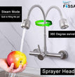 Fossa Kitchen Sink Wall Mount with Sprayer Stainless Steel Mixer Tap Faucet Fossa Home
