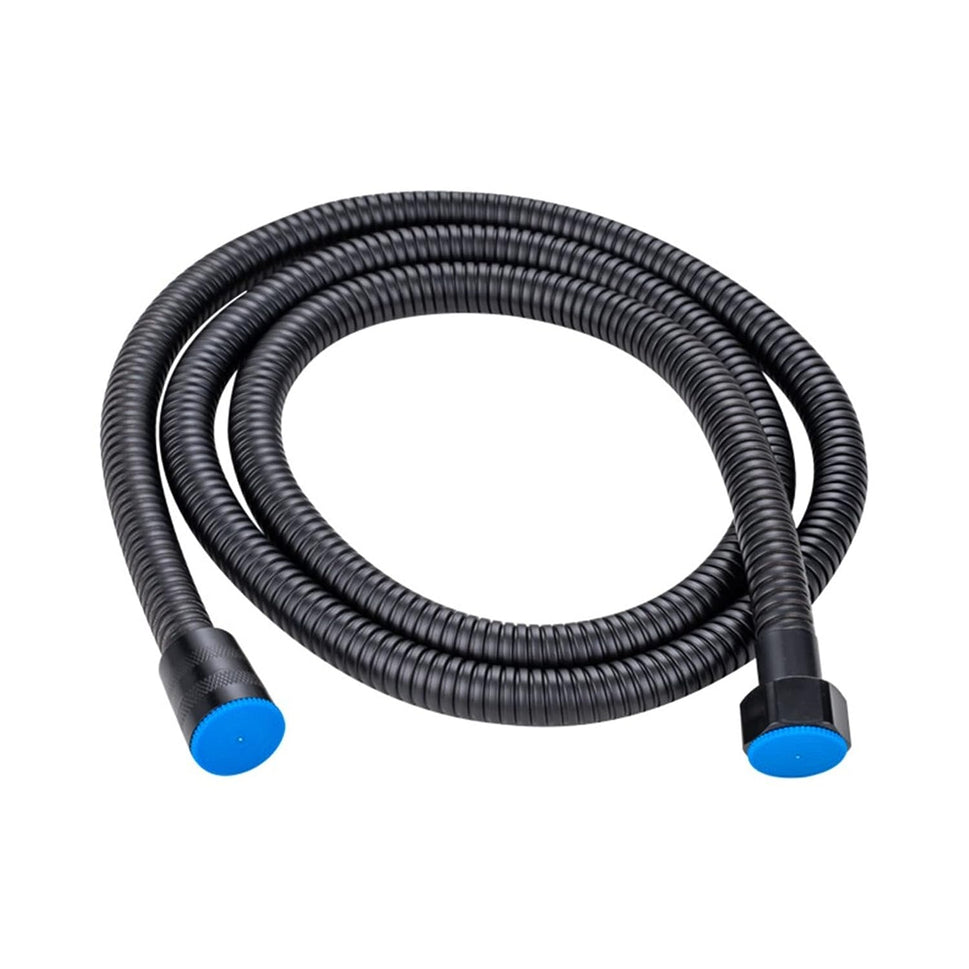 Fossa Large Bore Shower Hose 1m -Supper Low Water Pressure Boosting Shower Hoses with Chrome, Universal Anti-Kink and Leak-Proof color (Black) Fossa Home