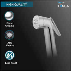 Fossa Nexus Health Faucet for Bathroom Hand Spray for Toilet Leak Proof Toilet Sprayer Portable Hand Faucets with 1 mtr Pipe and Hook (Olny Gun) Fossa Home