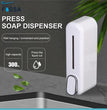 Fossa Soap Dispenser Wall Mounted, 350ml Manual Shower Gel Shampoo Sanitizer Dispenser Holder SD-003 - Fossa Home 