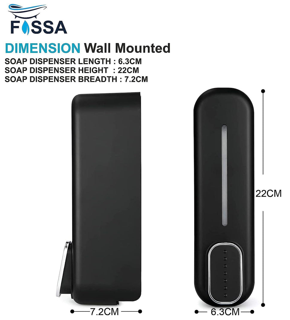 Fossa Wall-Mount Soap Dispensers 350 ML Manual Soap Bathroom for Hair Shampoo Shower or Hand Cleanser SD-002 - Fossa Home 