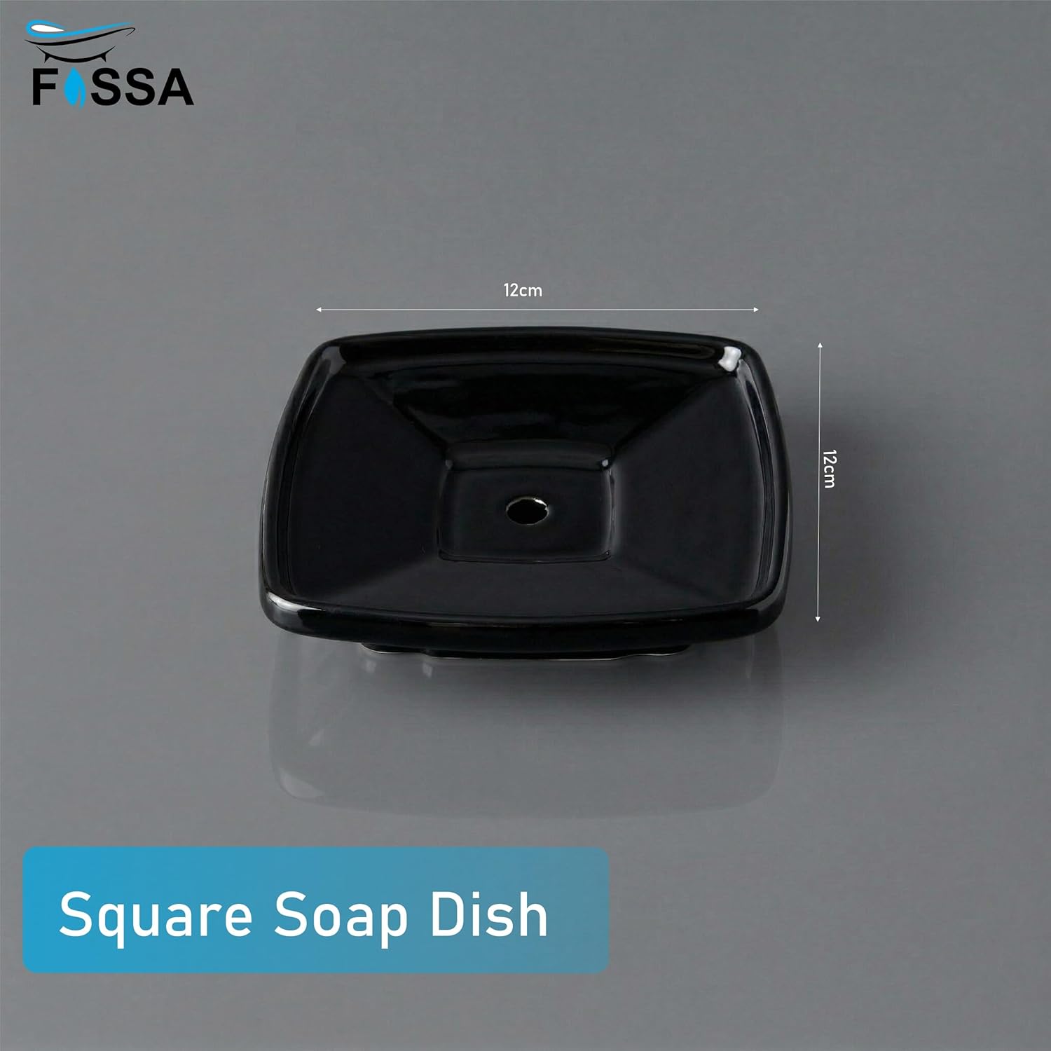 Square shape with a smooth, ceramic-like finish for a contemporary look.
