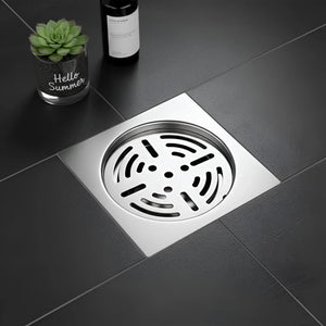 Wifi Floor Drain (5 x 5 Inches) Premium Stainlees Steel - Fossa Home 