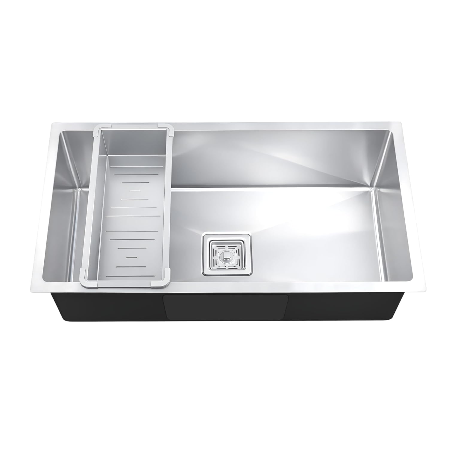 Aqua 304 Handmade Sink Showing Its Smooth Silver Surface"