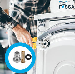 Fossa Brass Threaded Tap Adapter for 1/2" & 3/4" Threaded Taps - Silver (Chrome Finish)