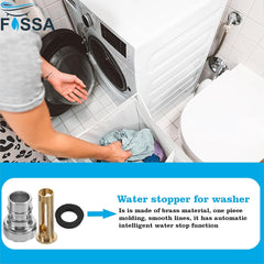 Fossa Brass Threaded Tap Adapter for 1/2" & 3/4" Threaded Taps - Silver (Chrome Finish)