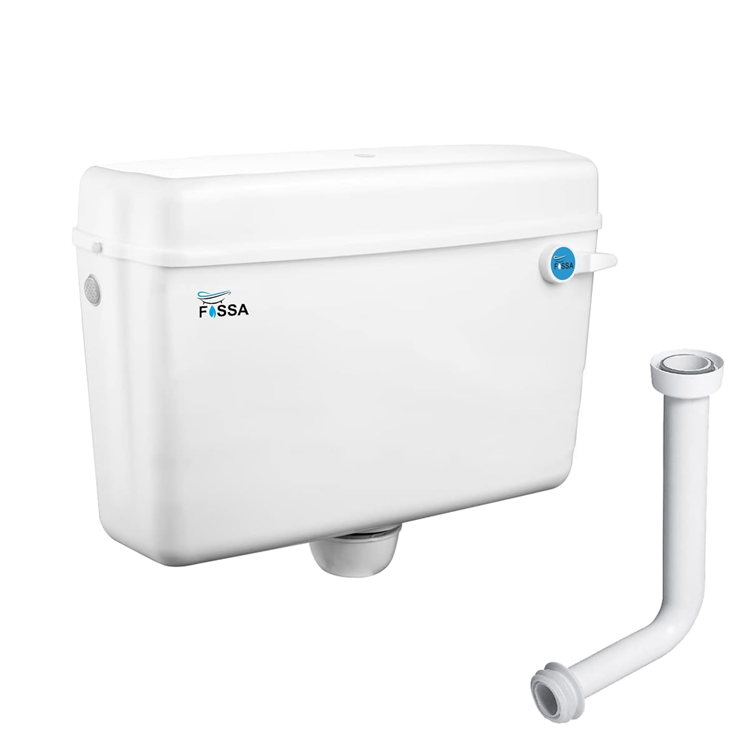 Fossa Flushing Cistern (9 Ltr) Capacity Side Handle Flush Tank White - Fossa Home 