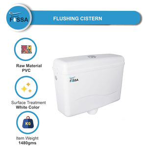 Convenient side handle design for smooth and easy flushing control.