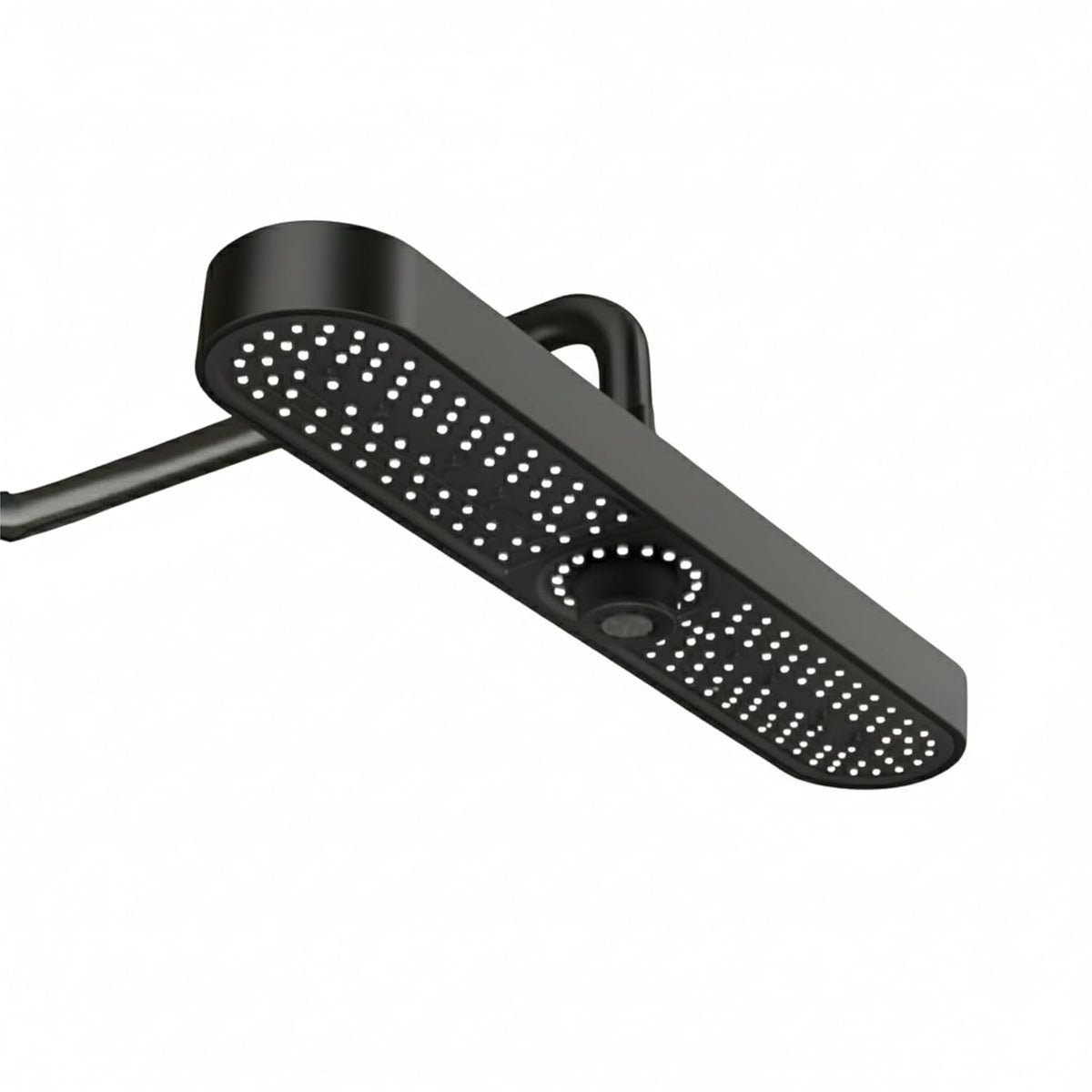 Fossa Helios ABS Shower Head 48cm, Luxury Rainfall Overhead Shower for Bathroom, 3 Water Flow Modes, High Pressure Air Boost, 360° Rotation, Self-Cleaning Silicone Nozzles, Durable Black