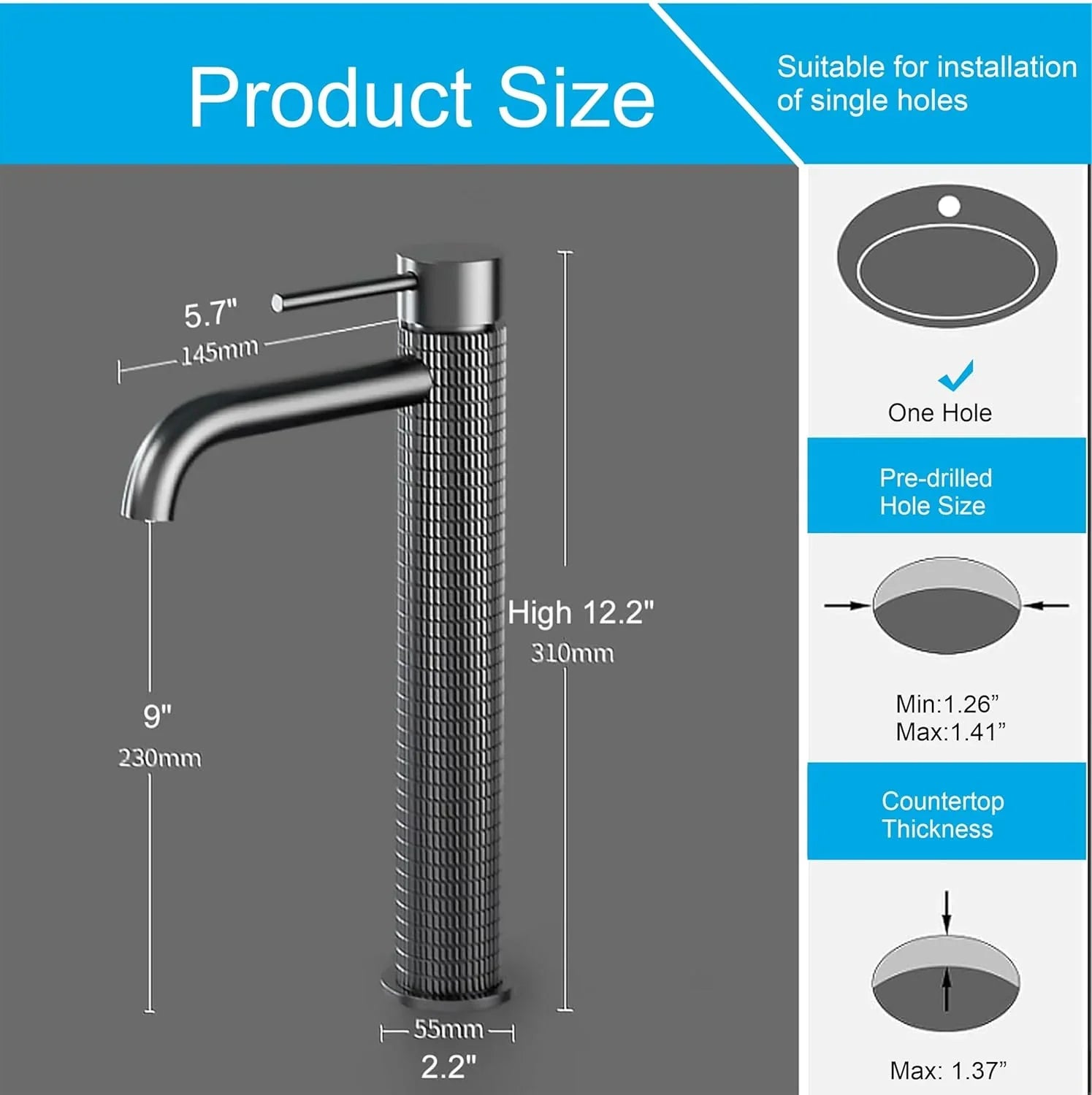 black wash basin mixer tap 12 inch brass hot and cold bathroom fitting