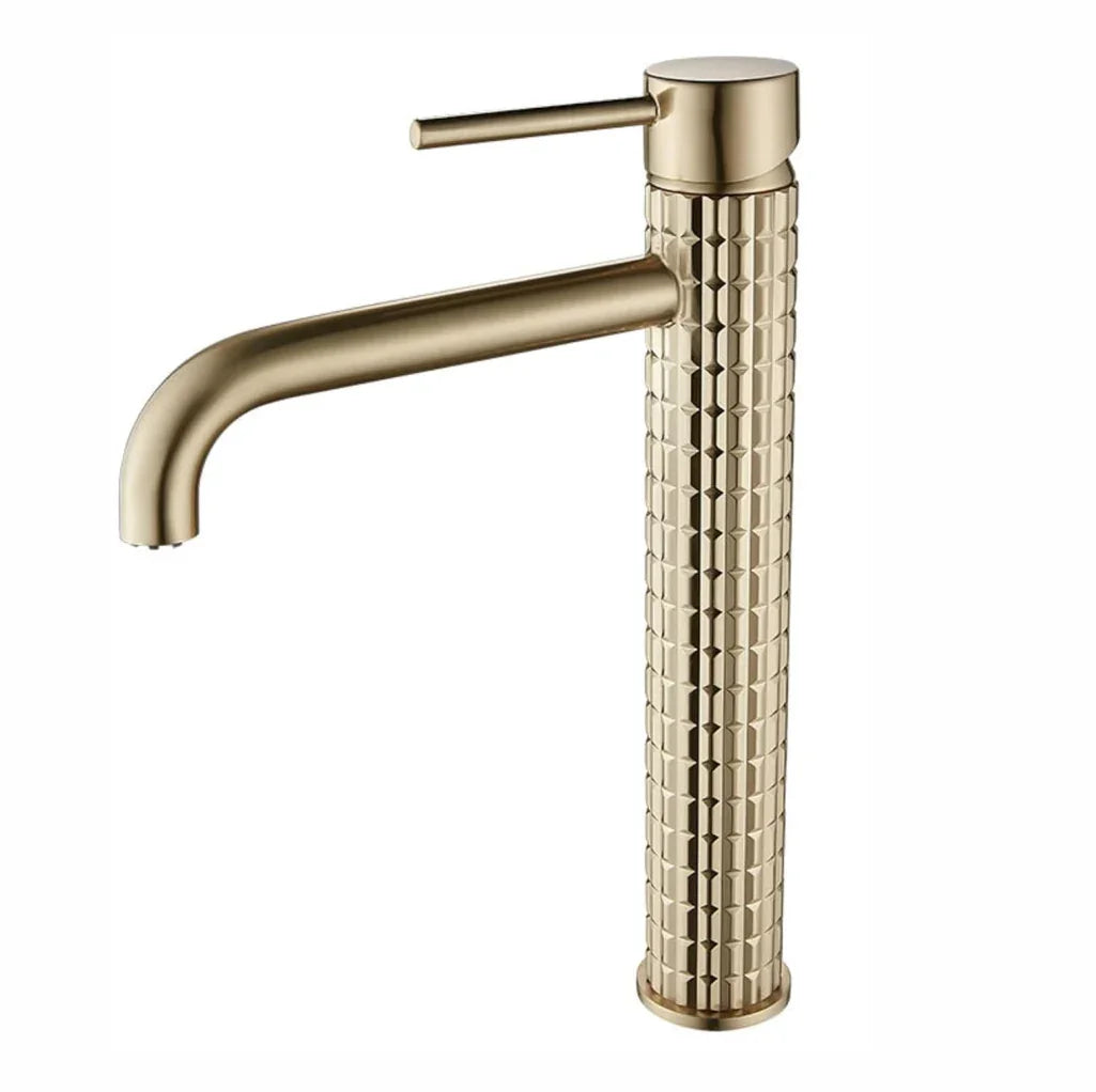 12-inch vitreous brass wash basin mixer tap, hot and col,d gold finish bathroom faucet