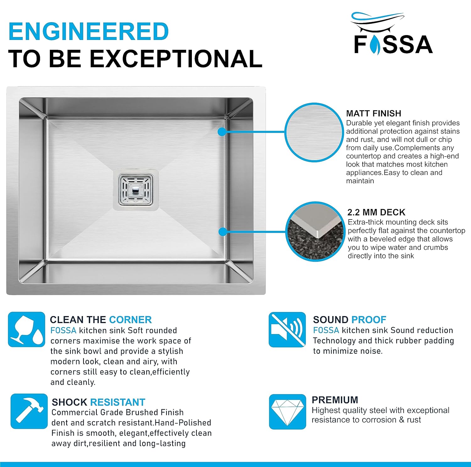 single bowl kitchen sink, deep stainless steel, modern compact, spacious, matte finish top mount, under, easy clean, rust resistant, scratch, noise reducing, for small kitchens, large, renovation, modern design, 304 