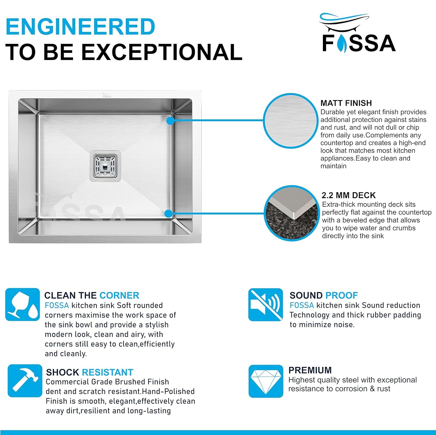 single bowl kitchen sink, deep stainless steel, modern compact, spacious, matte finish top mount, under, easy clean, rust resistant, scratch, noise reducing, for small kitchens, large, renovation, modern design, 304 