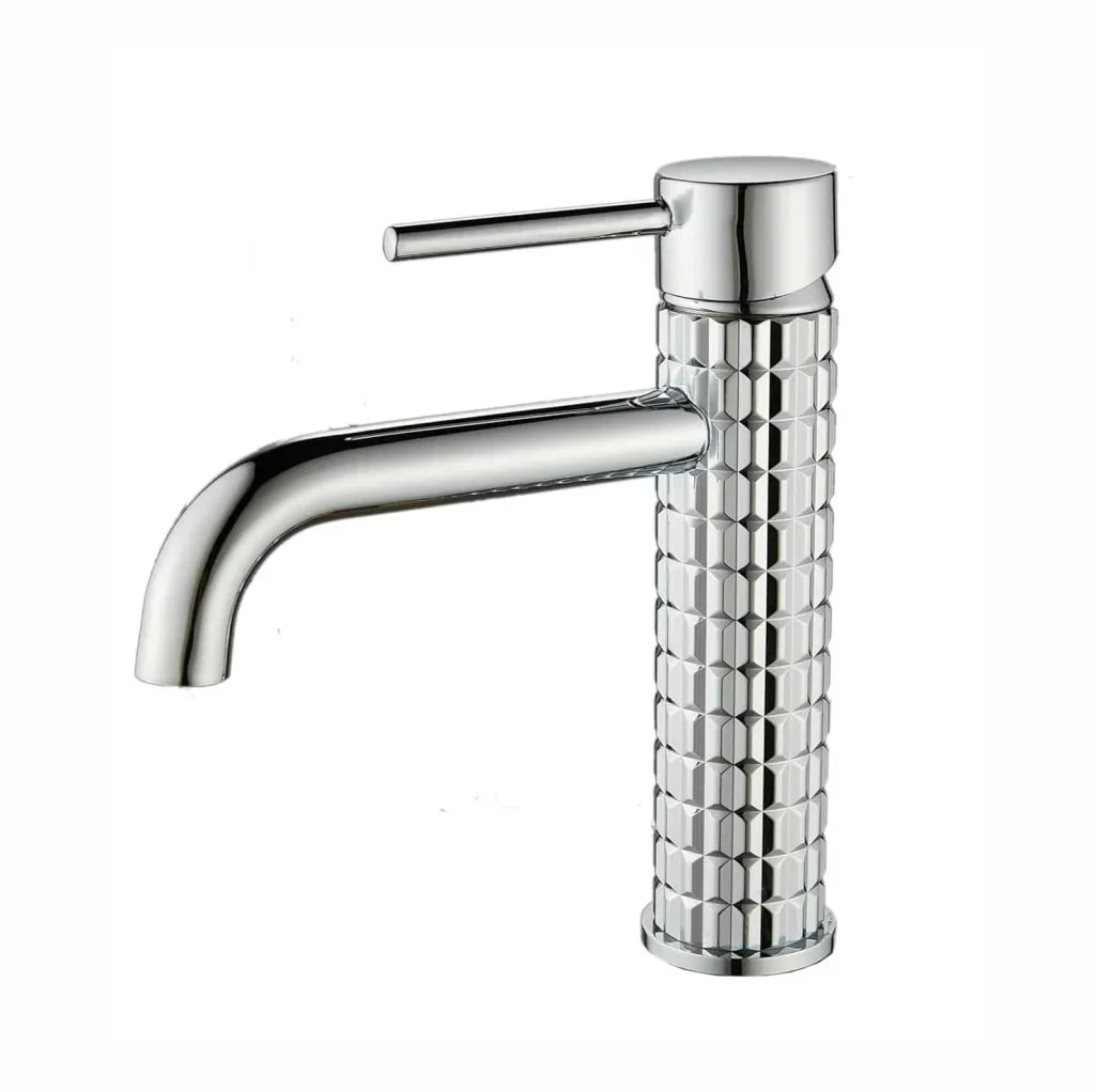 9-inch vitreous brass wash basin mixer tap, hot and col,d silver finish bathroom faucet