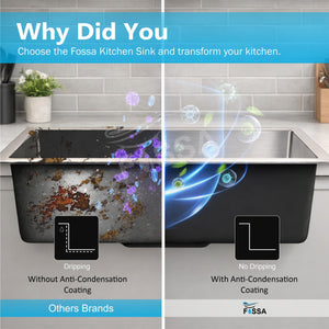 Aqua 304 Handmade 37x18x9 Inch Double Bowl Silver Kitchen Sink – AISI 304 Steel