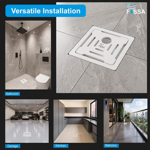 Ceramic Floor Drain with Built-In Cockroach Trap.