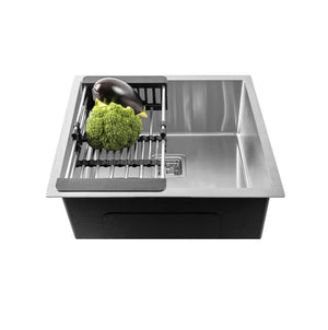 single bowl kitchen sink, deep stainless steel, modern compact, spacious, matte finish top mount, under, easy clean, rust resistant, scratch, noise reducing, for small kitchens, large, renovation, modern design, _Premium