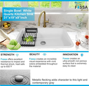 quartz single bowl sink, composite granite, modern scratch resistant, heat, stain proof, noise reduction, elegant design, deep, easy clean, stylish, contemporary fixtures, renovation, under mount, top, large capacity, seamless, long lasting, hygienic surface, food safe, workstation, multifunctional, home improvement, to impact, smooth 