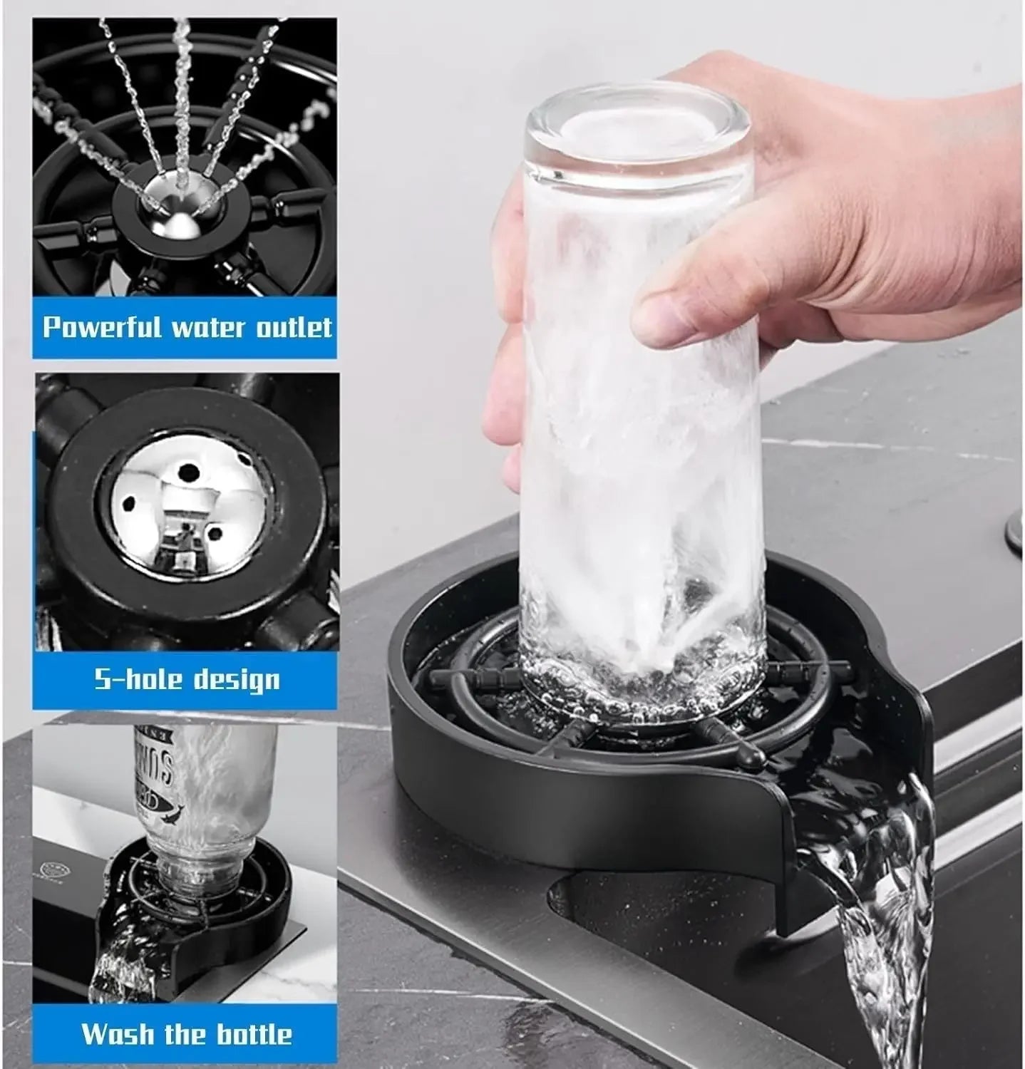 smart waterfall kitchen sink, single bowl, design, integrated tap, modern, stainless steel, led, nano honycomb coated, scratch resistant, stylish, workstation, with faucet, multifunction, deep, dishwashing, luxury, easy to clean, anti-stain, modern home,, remodeling, with water flow feature, space saving, contemporary, large capacity, ergonomic, designer, smooth, features, for modern homes, high utility, trending, best, drainage, noise absorption, matte finish, with strainer and accessories, seamless, 