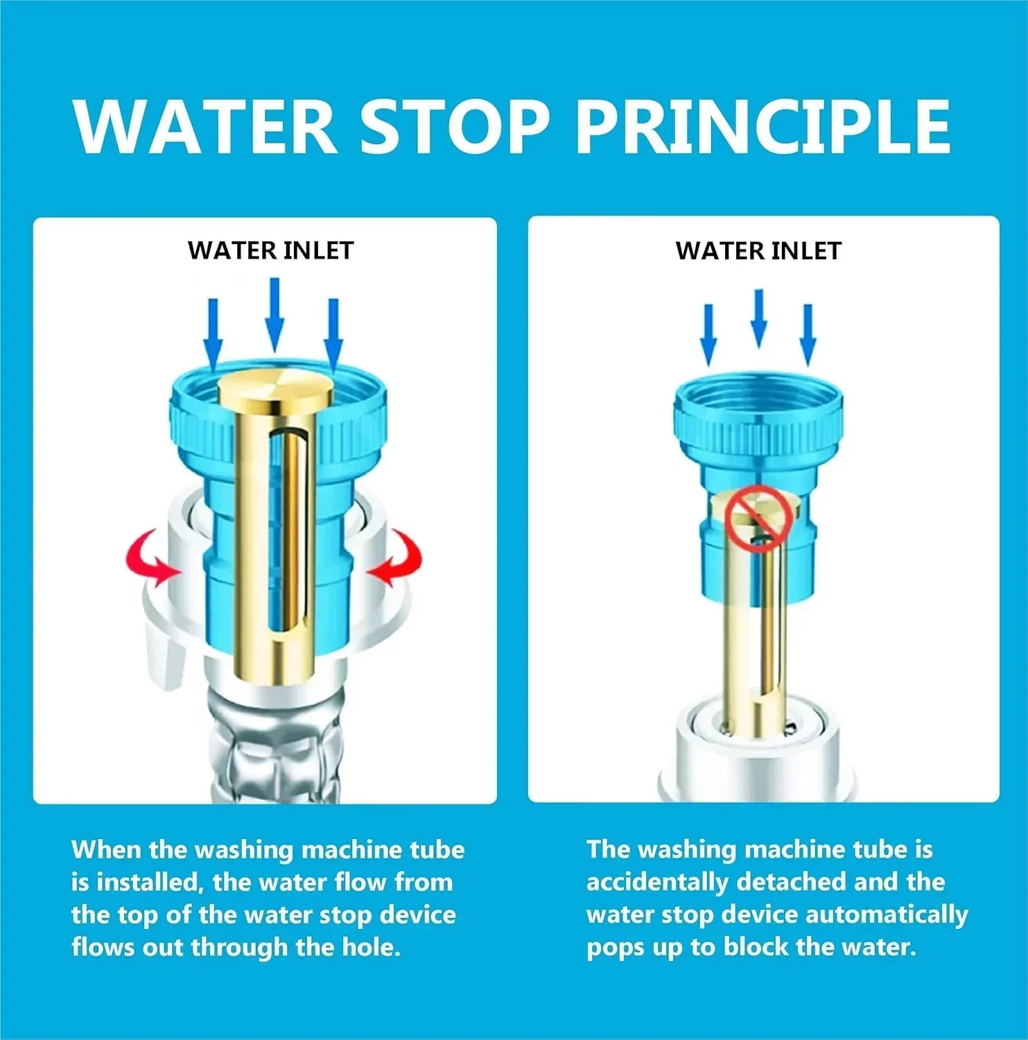 universal washing machine tap adapter nozzle 