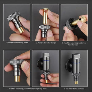 washing machine water tap adapter nozzle easy fit 