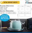 Fossa kitchen sink dimension 