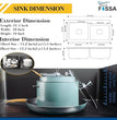dimension of fossa kitchen sink 