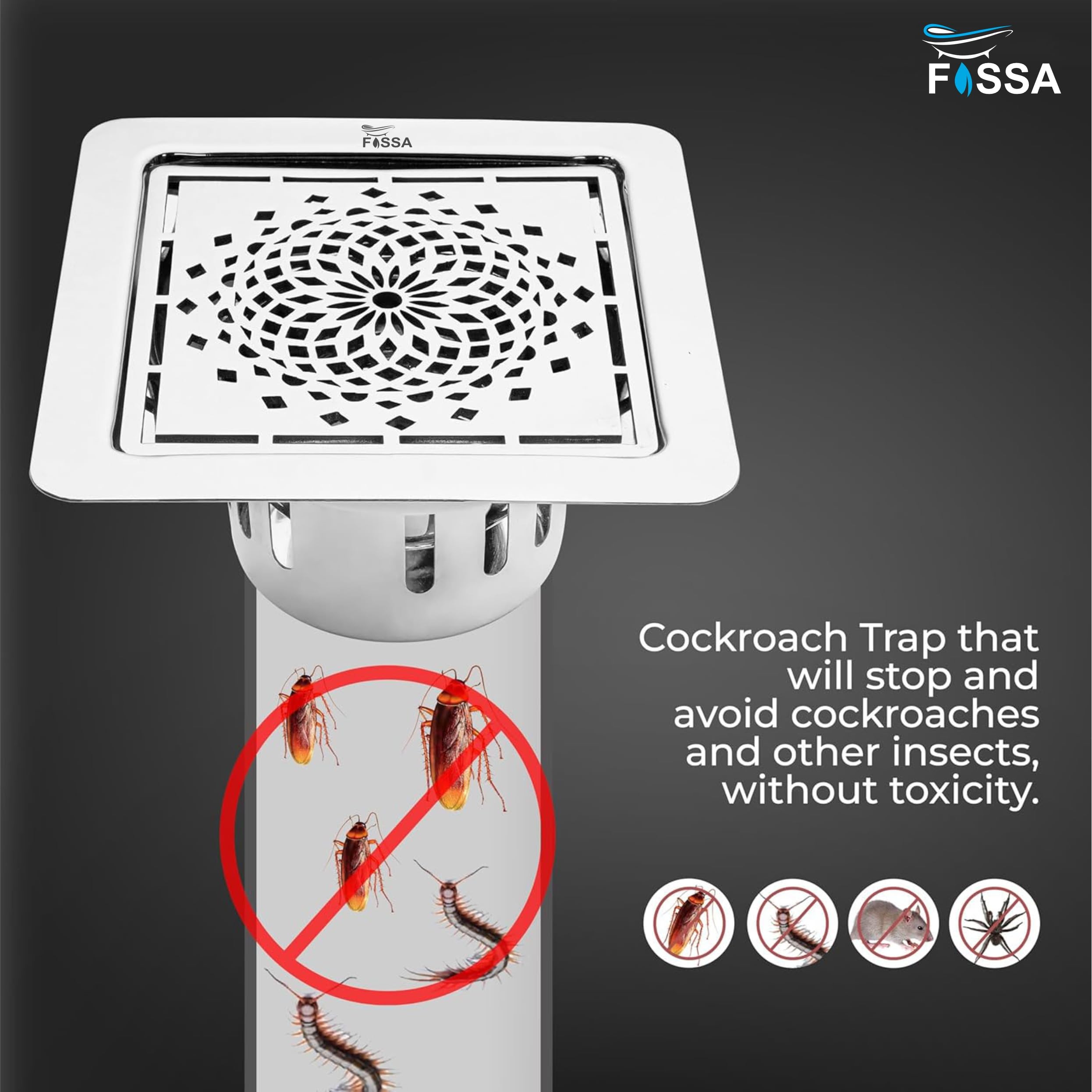 Smart Flow Stainless Steel Floor Drain with Easy Maintenance Drain Cover
