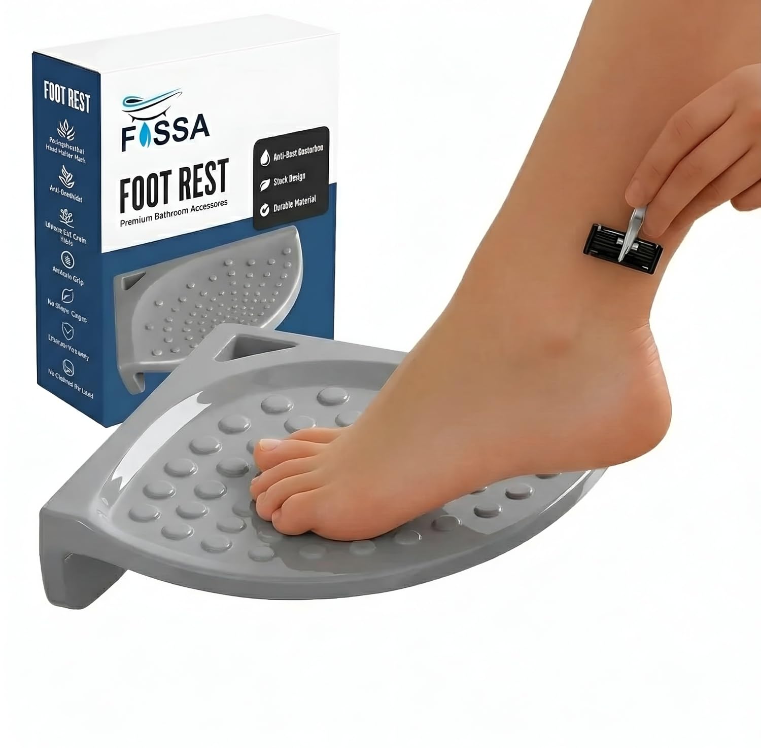 Grey Foot Rest Stand Unbreakable Abs Ceramic Finish (RG-135)