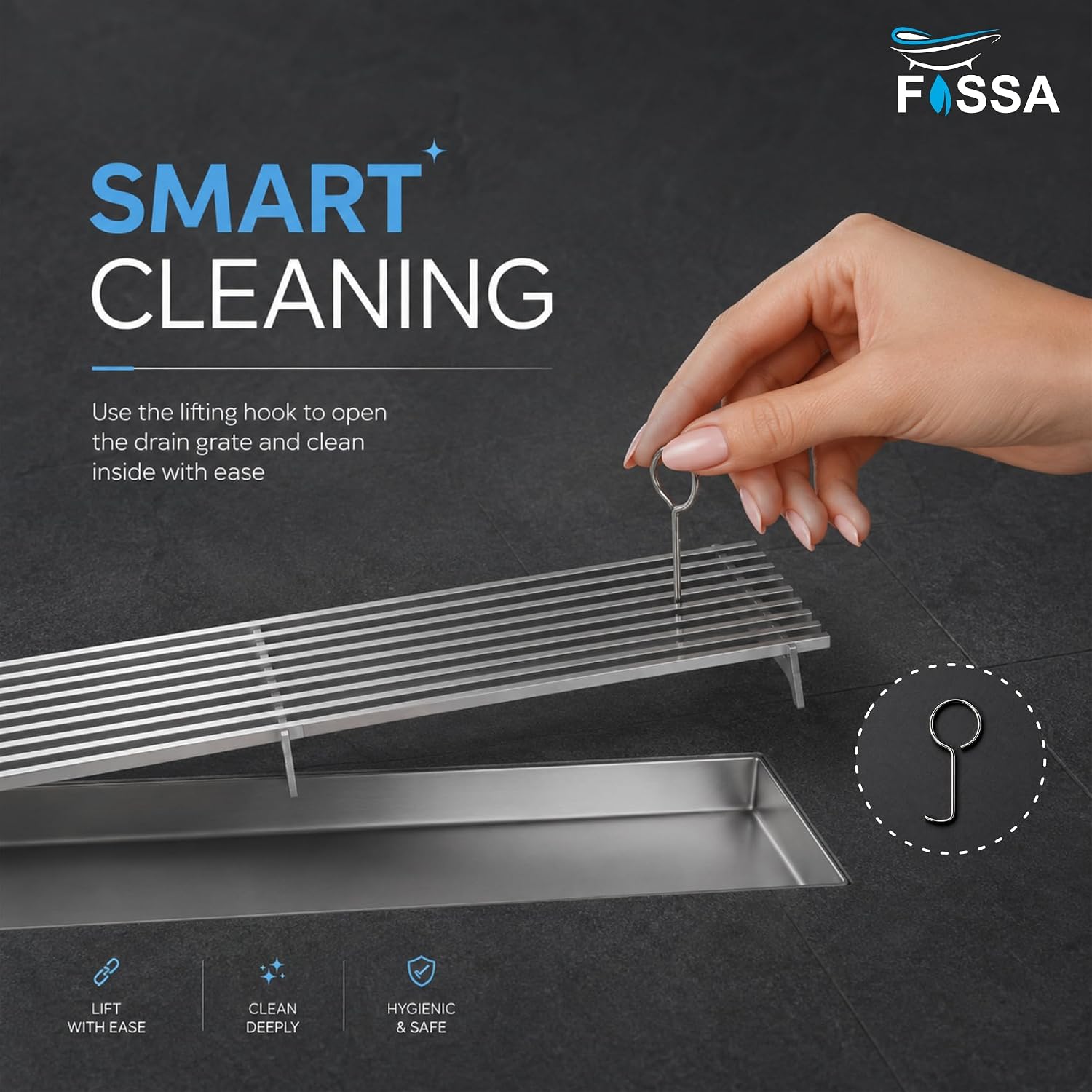 Dark Gunmetal Finish | Linear Water Flow | Strong Design | Easy Maintenance