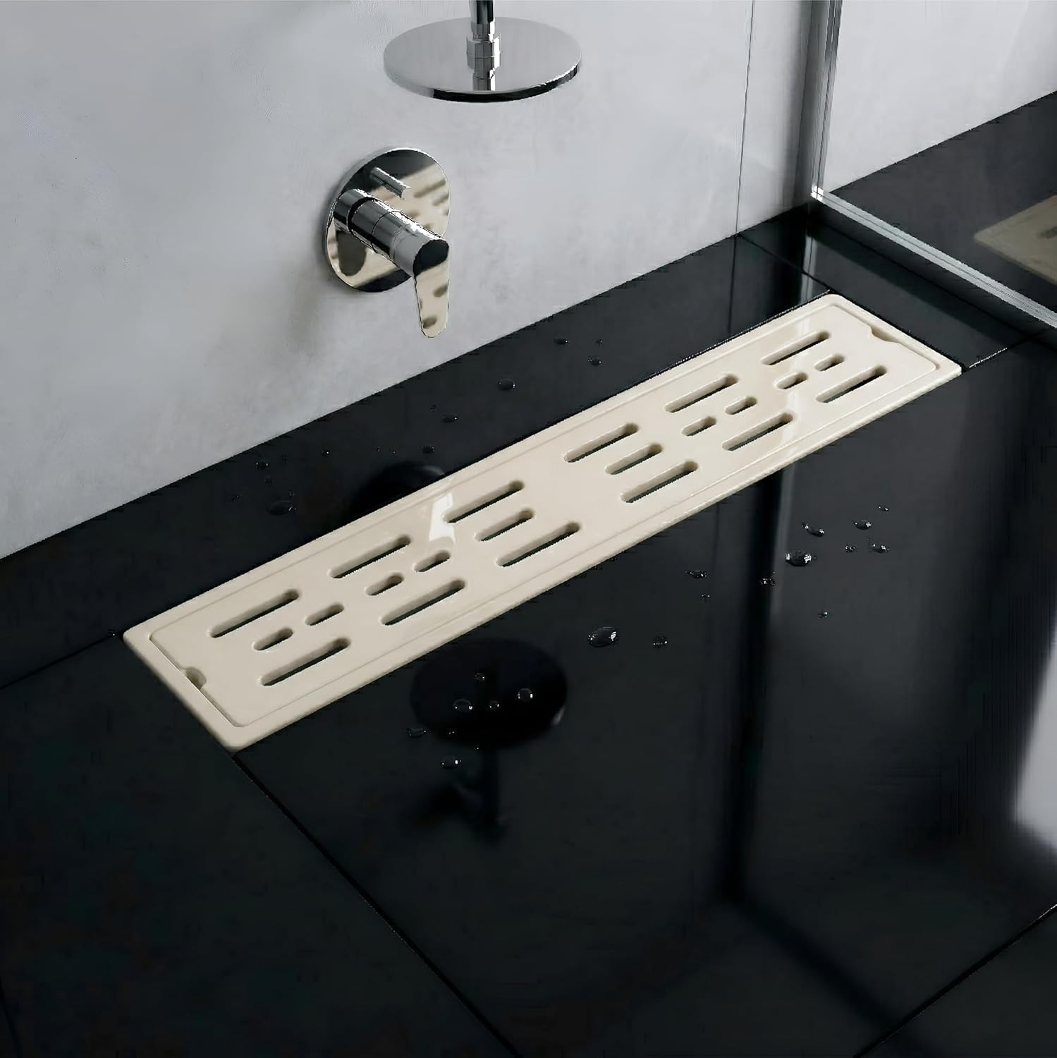Ivory Glossy Shower Channel Drain
Premium Bathroom Drain Solution