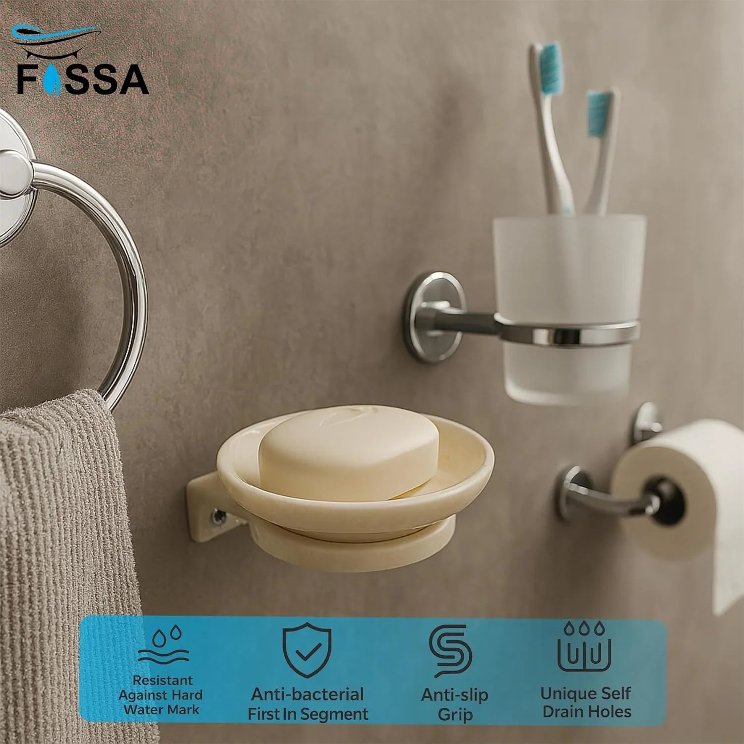 modern bathroom ivory soap dish unbreakable abs round design