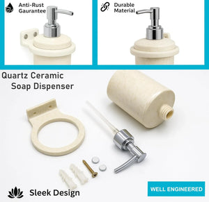 ivory bathroom soap dispenser abs ceramic finish modern design