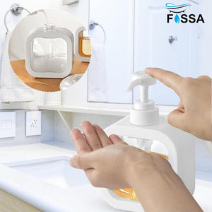 Space-saving wall mount design keeps countertops clean and clutter-free.
