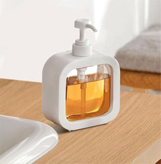 Fossa Jumbo ABS Liquid Soap Dispenser for Bathroom & Kitchen | 300ml Refillable Bottle | Wall Mounted Hand Wash Dispenser | Durable & Modern Design | White (Matte Finish)