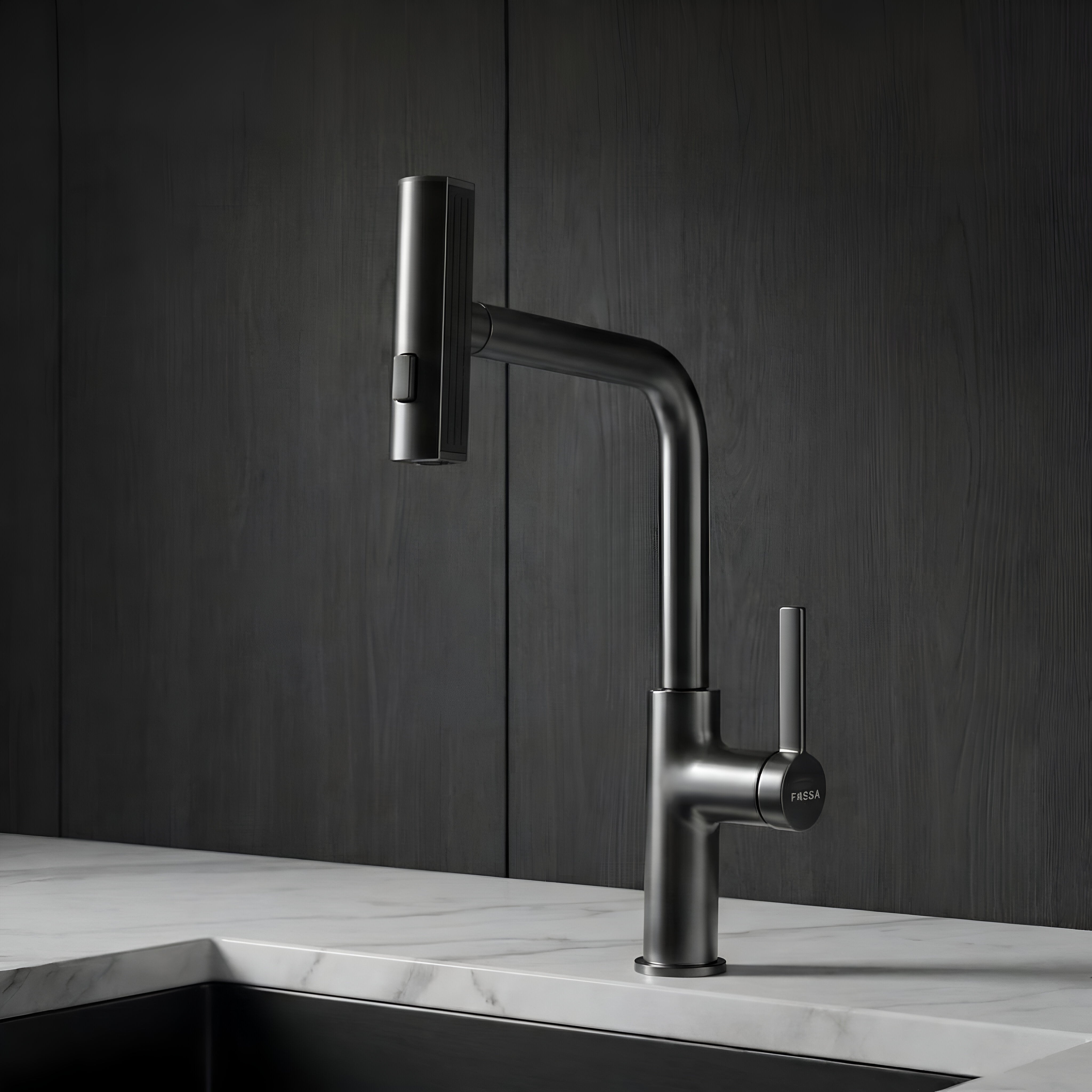 stainless steel kitchen faucet with sleek modern design