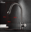 Pull out faucet mixer tap black 