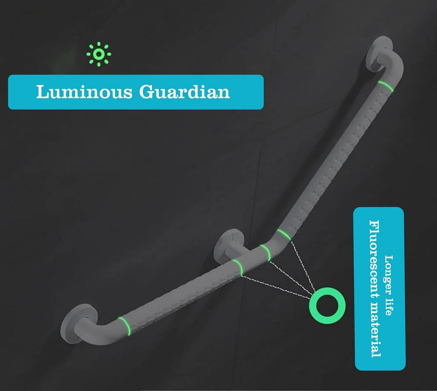 bathroom safety grab bar l shaped stainless steel white color