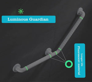 bathroom safety grab bar l shaped stainless steel white color